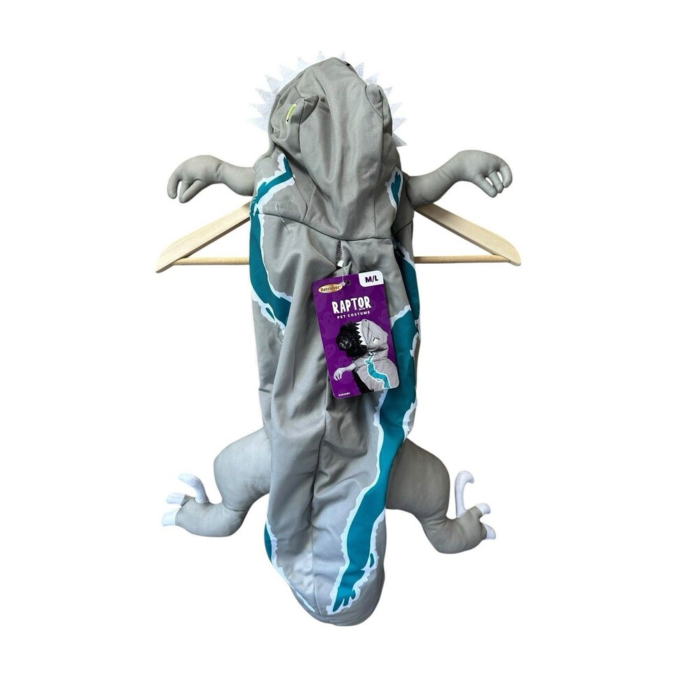 Retriever Raptor Dinosaur Pet Costume M/L Halloween Dress Up Dog NEW WITH TAG